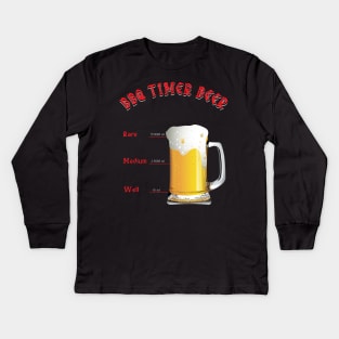 BBQ Timer Beer Drinking Kids Long Sleeve T-Shirt